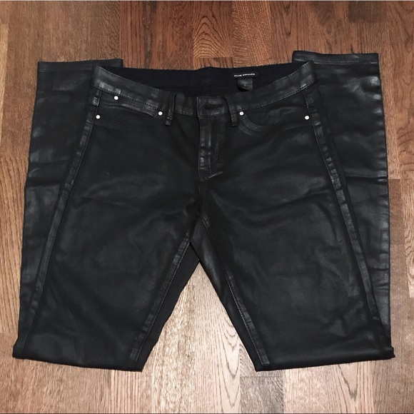 Club Monaco Black Coated Denim Jeans - Picture 2 of 4